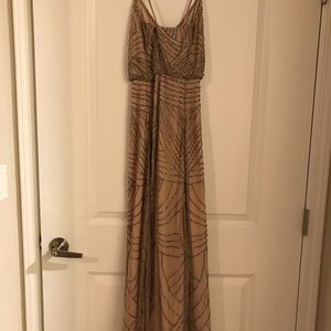 Long beaded dress, no slits